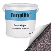 Terralith Buntsteinputz Mosaikputz 1mm 14 kg - Vielseitiger Dekorationsputz - Hochwertiger Buntsteinputz für Innen- und Außenflächen. Ideal für strapazierte Bereiche, langlebig und schmutzunempfindlich. Erhältlich in 200 Variationen für kreative Gestaltung.
