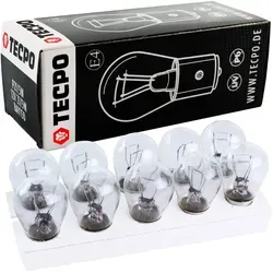 TECPO Glühbirnen Set, 12V-21/5, BAY15D, 10 Stück