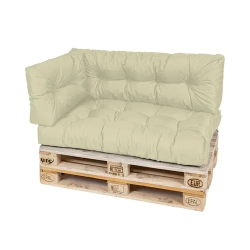 TexDeko® Garden Palettenkissen 120x80x18cm - Wasserabweisend & UV-beständig - Sofas - Ideal für In- & Outdoor, mit schmutzabweisendem Bezug und hohem Sitzkomfort. Perfekt für Garten oder Wohnzimmer, widerstandsfähig und pflegeleicht.