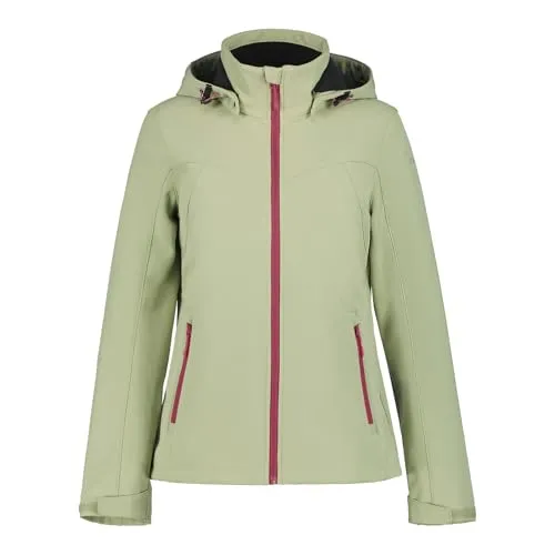 Icepeak Softshelljacke D SOFTSHELLJACKE BRENHAM - Funktionsjacke mit hohem Stehkragen, winddicht und wasserabweisend – ideal für sportliche Aktivitäten im Freien.
