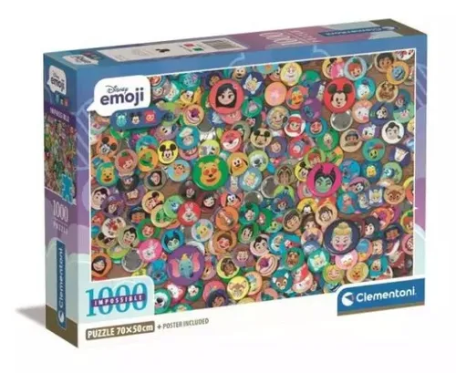 Clementoni Puzzle 1000el Compact Impossible Disney Emoji 39829 Cle 8005125398294