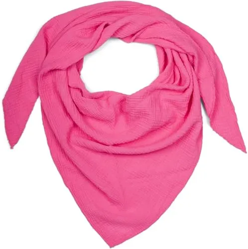 styleBREAKER Damen Musselin Dreieckstuch aus 100% Baumwolle in pink von styleBREAKER