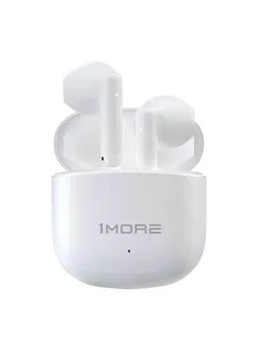 1MORE Q10 Mini Kopfhörer Kabellos, In Ear Ohrhörer Bluetooth 5.3, Wireless Headphones mit 13mm Treiber, 26 Std. Spielzeit, IPX4 Wasserdicht, 2 Mikros mit KI, Touch Control, Tiefer Bass (Weiß)