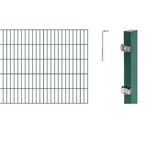 Doppelstabmatten-Set ALBERTS Typ 6/5/6 - Robust und Wetterfest - Gartenzäune aus robustem Metall, 600 x 100 cm, ideal für langlebige und pflegeleichte Abgrenzungen in Ihrem Garten.