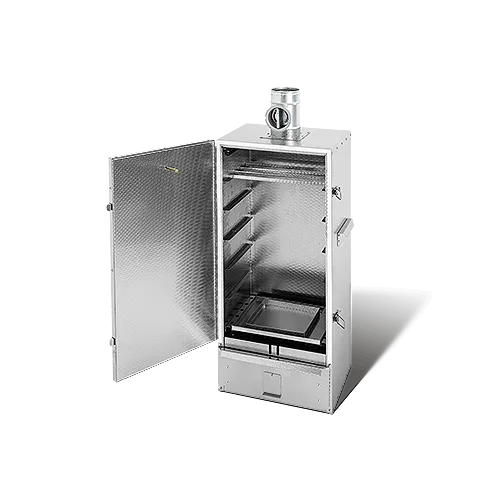 SMOKI Räucherofen aus Geprägtem Edelstahl 85x39x33cm