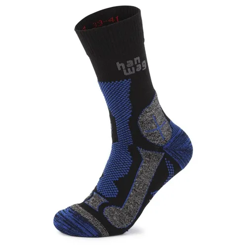 Hanwag Trekkingsocke Crew Trek Merino Sock - Hoher Tragekomfort für Trekkingtouren - Sportsocken aus 52% GOTS-zertifizierter Merinowolle mit optimaler Knöchel- und Ristpolsterung, ideal für lange Wanderungen und maximalen Komfort.