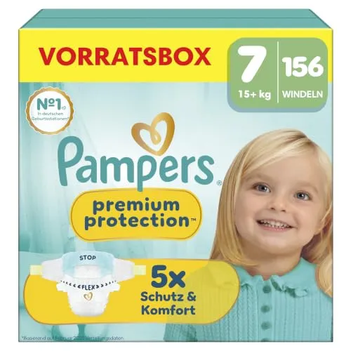 Pampers Premium Protection Größe 7, 156 Windeln von Pampers