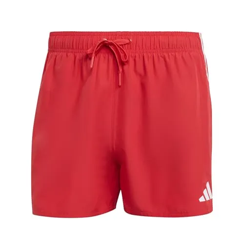 ADIDAS Herren Badeshorts 3-Streifen 3-Inch - Sportliche Badeshorts aus leichtem, schnelltrocknendem Material. Ideal für Pool und Strand, mit Mesh-Innenslip für hohen Komfort. Nachhaltig produziert mit recycelten Materialien für ein gutes Gewissen.
