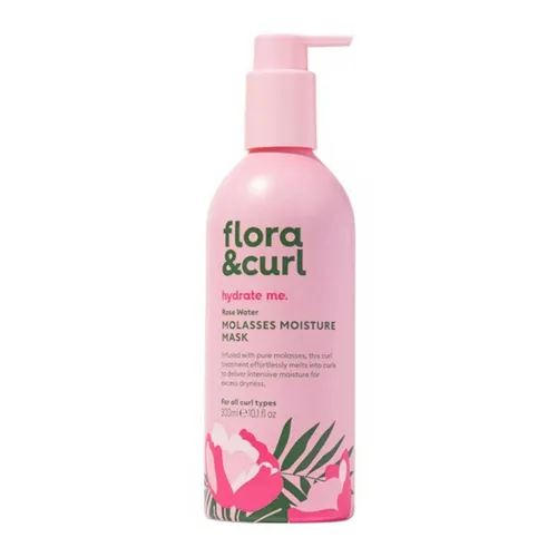Flora & Curl Haarmaske Rosenwasser-Melasse 300ml - Feuchtigkeitsspendende Haarmaske mit Rosenwasser und Melasse, ideal für die intensive Pflege und Stärkung der Haare. Für geschmeidiges und gesund aussehendes Haar.