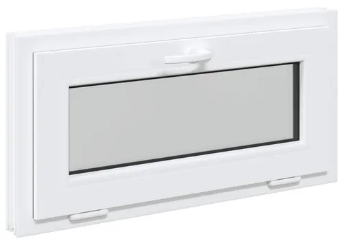 vidaXL Kellerfenster RISOR 80 x 40 cm PVC und Glas Weiß