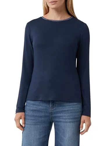 T-Shirt Langarm - Damen Rundhals - T-Shirts für Damen mit Rundhalsausschnitt, ideal für lässige Looks und angenehmen Tragekomfort.