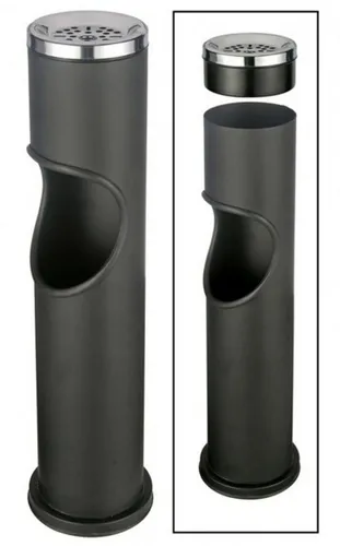 Gravidus Stehaschenbecher – Eleganter Standaschenbecher mit Mülleimer - Aschenbecher für Innen- und Außenbereich, praktisch mit herausnehmbarem Behälter. Ideal für Sauberkeit, abgerundetes Design und langlebige Materialien.