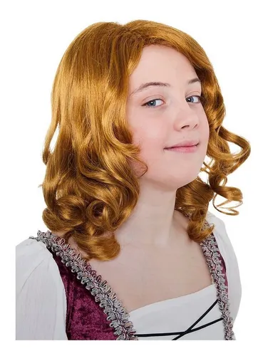 Maskworld Kostüm-Perücke Schulterlange Kinderperücke rotblond