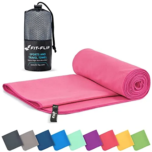 Fit-Flip Mikrofaser Handtuch in pink von Fit-Flip