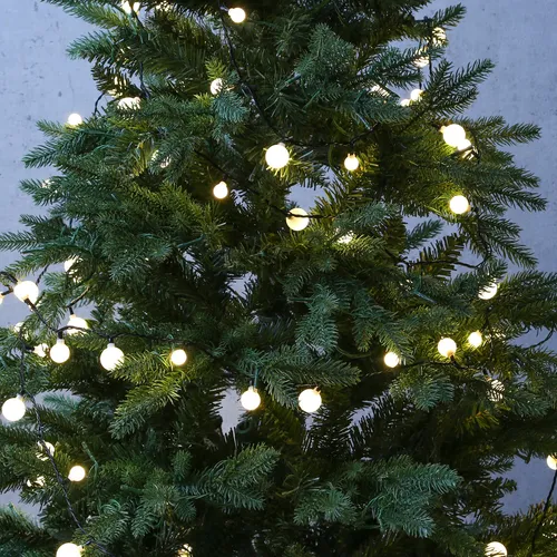 LED Deko Lichterkette Berry Cherry 240 Kugeln 3 Größen 18m