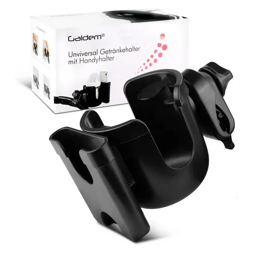 Galdem Universal Becher- und Handyhalterung Fahrrad Kinderwagen Getränkehalter