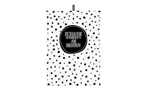 Rungassi Geschirrtuch Abtrockentuch Küchenhandtuch Salt and Pepper Schwarz Weiß (Zuhause schmeckts - 385572)