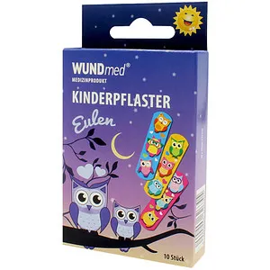 WUNDmed Pflaster Eulen 02-078 bunt 1,9 x 6,3 cm, 10 St.