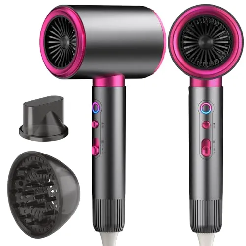 Ionen Föhn 1800W – Profi Haartrockner mit 3 Temperaturen und 2 Geschwindigkeiten
