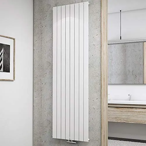 Schulte Design-Heizkörper Aachen 200 x 61 cm - 1502 Watt Leistung - Hochwertiger Wohnraum-Heizkörper für Zweirohr-Systeme, ideal für Räume bis 33 qm. Einfache Montage und elegante alpin-weiße Oberfläche.