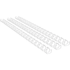 GBC IB165283 Drahtbinderücken A4 10 mm 21 Ringe - Zubehör für Bürotechnik mit 10 mm Durchmesser und 21 Ringen, bietet eine Bindekapazität von bis zu 75 Blatt und ermöglicht einfaches Umblättern der Seiten bis zu 360°.