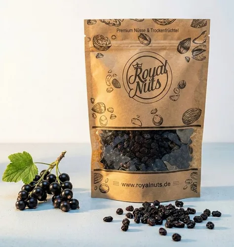 Getrocknete Johannisbeeren - 500g - Royalnuts - Köstliche getrocknete Johannisbeeren von Royalnuts, ideal zum Naschen oder für Müslis. Hochwertige Qualität in praktischer 500g-Packung für vielfältigen Genuss.