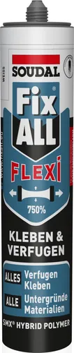 1x 470g SOUDAL FIX ALL Classic Schwarz Kartusche Alleskleber Universalkleber