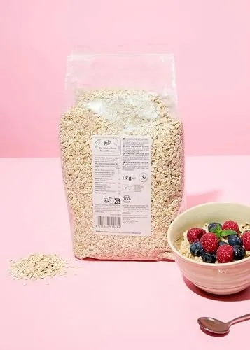 KoRo - Glutenfreie Bio Haferflocken Kleinblatt 1 kg - Proteinquelle - Ballaststoffreich - Lecker im Müsli und Porridge