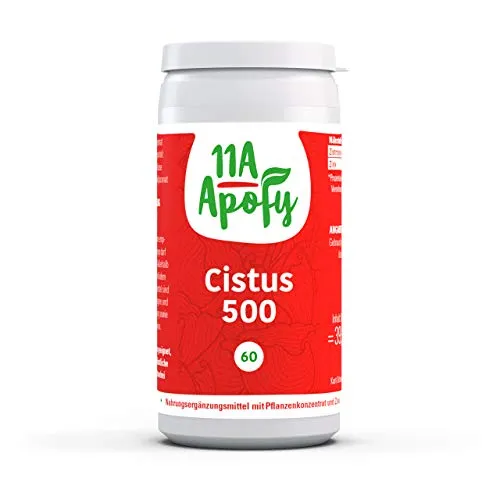 11A-Apofy | Cistus 500 plus Zink | Zink für eine normale Funktion des Immunsystems | Ohne Magnesiumstearate | 60 Kapseln