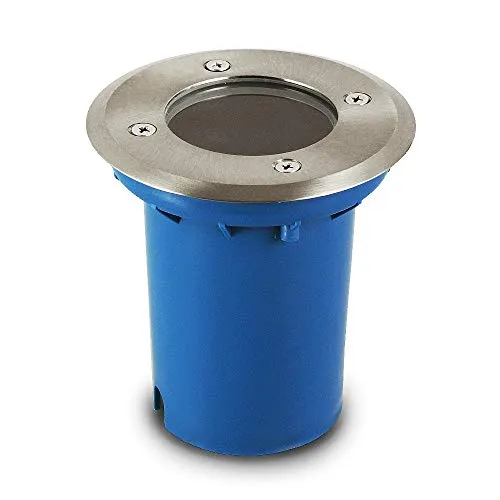 LED/Halogen Bodeneinbauleuchte FOLIO GU10 max 35W rund für Außen IP67 inkl. Montagedose Boden Terrassen Außen Garten Einbaustrahler Einbauleuchte Wegbeleuchtung