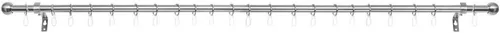 LICHTBLICK ORIGINAL Gardinenstange Kugel, Ø 20 mm, 1-läufig, ausziehbar - Hochwertige Gardinenstange in edelstahl-optik, bietet beste Gleiteigenschaften für müheloses Öffnen und Schließen von Vorhängen. Inklusive passendem Befestigungsmaterial und stilvollen Endstücken.