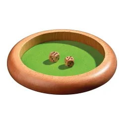 Philos Würfelbrett - 22 cm mit 2 Holzwürfel 242710