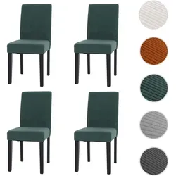 Mendler 4er-Set Esszimmerstuhl Littau - Hochlehner mit modernem Cord-Stoffbezug - Stühle - 4er-Set mit hoher Rückenlehne, komfortabler Polsterung und rutschfesten Holzbeinen, ideal für stilvolle Esszimmer und Küchen.