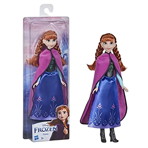 Disney F0797 - Frozen Shimmer Anna Fashion Doll, mit Umhang und Stiefeln, ideal für kreative Rollenspiele ab 3 Jahren