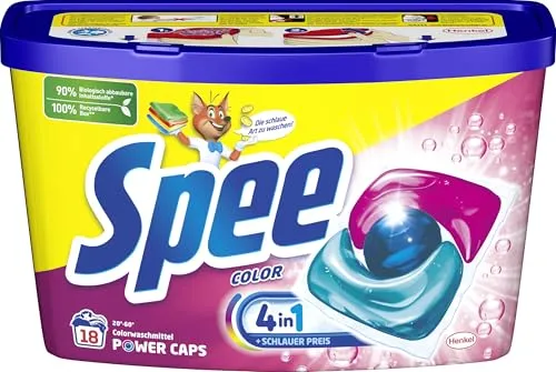 Spee Power Caps Color (18 Waschladungen) – Effizientes Colorwaschmittel