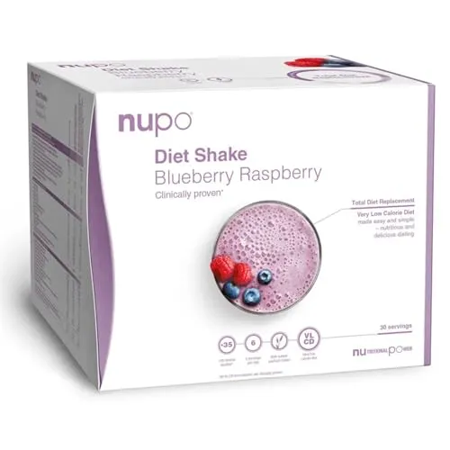 NUPO® Diät Shakes zum Abnehmen Vegan Glutenfrei (Blaubeere-Himbeere - 30 Portionen) | Leckere Abnehmshakes für Frauen & Männer | Abnehmen Pulver | Trinkmahlzeit als Abnehm Shake | Mahlzeitenersatz