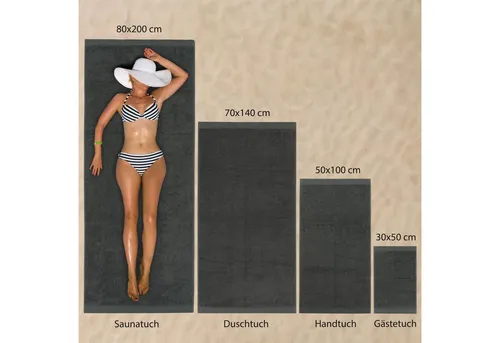 Hausfelder Premium Handtuch Set Anthrazit, 4 Handtücher 50x100cm - Hochwertiges Handtuch Set aus 100% Baumwolle, extrem saugstark und pflegeleicht. Mit Aufhängeschlaufen für einfaches Trocknen und ein modernes Design, das in jedes Badezimmer passt.