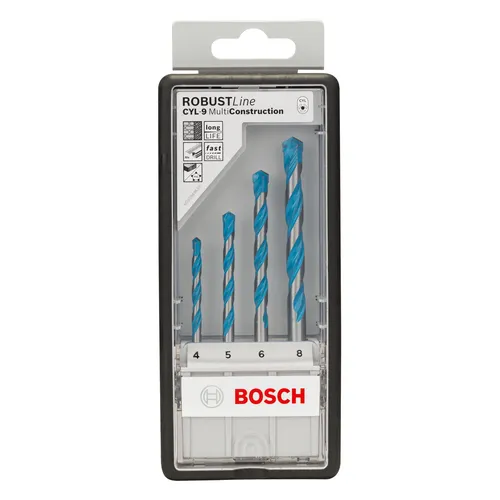 Bosch Mehrzweckbohrer-Robust Line-Set CYL-9 Multi Construction 4-teilig 4-8 mm