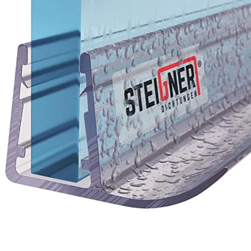 STEIGNER Duschdichtung 140cm - Universelle PVC Ersatzdichtung für Duschkabinen - Duschkabinen & -wände: 100% wasserdichte Duschdichtung für Glasstärken von 6-8 mm, extrem langlebig und schimmelbeständig – einfacher Einbau ohne Klebstoff!