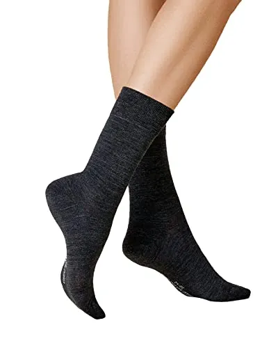 KUNERT Damen Socken Soft Wool Cotton druckfreier Bund Anthrazitmel 4050 35-38