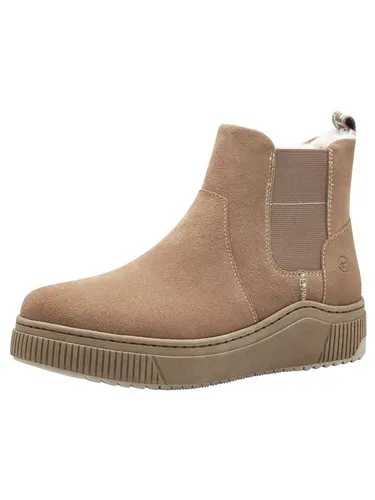 Tamaris COMFORT Damen Winterstiefel aus Leder - Wasserabweisend, Braun (Karamell), 37 EU - Wanderschuhe mit DUO-TEX Membran für trockene, warme Füße und THERMO INSOLE für optimale Isolation. Hochwertiges Leder vereint Stil und Komfort.