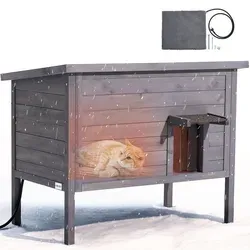 VEVOR Katzenhaus Outdoor mit Heizkissen