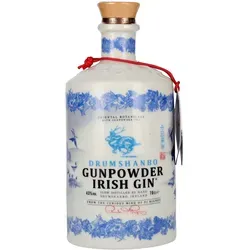 Drumshanbo Gunpowder Irish Gin 43% Vol. - Exotischer Genuss aus Irland - Gin mit Gunpowder Tea und asiatischen Zitrusfrüchten, ideal für erfrischende Cocktails und kulinarische Kombinationen. Die handwerkliche keramische Flasche macht ihn zum Blickfang.