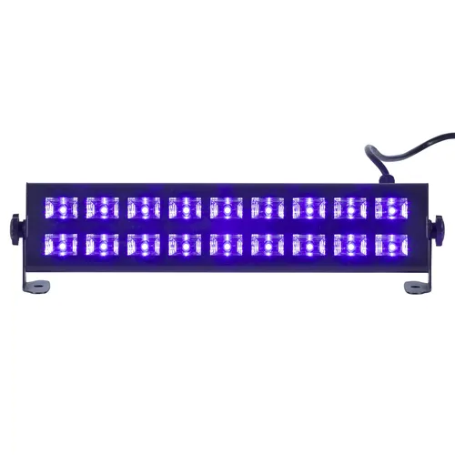 PURElight UV-18 - Leistungsstarke UV LED Bar - Licht-Effekte mit 18x 3 Watt LEDs für beeindruckende Schwarzlicht-Effekte, perfekt für Clubs und Theater. Mit nur 0,9 kg ist die Installation kinderleicht!