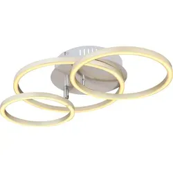 Globo LED-Deckenleuchte KENDY 3 Ringe - Moderne Deckenleuchte mit 3 Ringen, energiesparend und ideal für stimmungsvolle Beleuchtung in Wohnräumen.