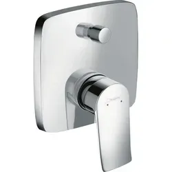 hansgrohe Metris Wannen Armatur 31454000 - Unterputz Armatur in Chrom - Elegante Unterputz Wannenarmatur mit keramischem Mischsystem und einstellbarer Temperaturbegrenzung für mehr Sicherheit und Komfort im Bad.