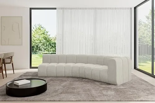 ALTDECOR Modulares Sofa Ecksofa in L-Form Corner modular Sofa Eckcouch Couch Wohnlandschaft Cauchsofa Bodensofa Polstersofa Karex-L1-308x194x70 cm Hellgrau