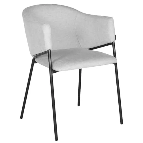 exitodesign Esszimmerstühle mit Armlehne Argos 54x60x78 cm - Esszimmerstühl Bürostuhl Gepolsterter Stuhl - für Esszimmer Küche Wohnzimmer Salon Schreibtisch (Grau)