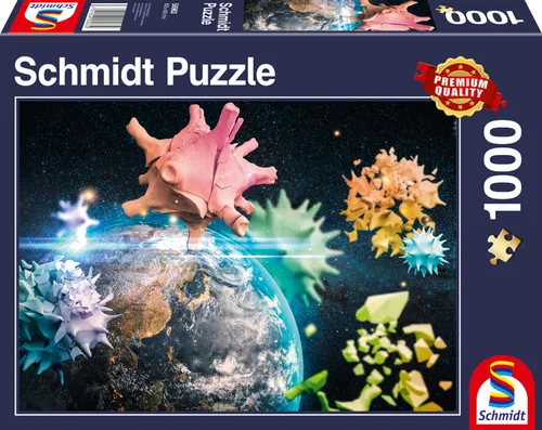Planet Erde 2020 Puzzle 1000 Teile Welt Earth Meteoriten 58963 Schmidt Premium