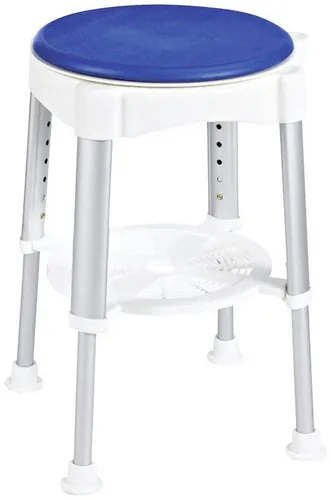 Maximex Duschhocker - Rutschfest und 7-Fach höhenverstellbar - Dusch- & Badestühle mit maximaler Sicherheit: Dieser stabile Duschhocker bietet eine Tragkraft bis 150 kg und eine komfortable Sitzfläche aus PU-Schaum für entspanntes Duschen.